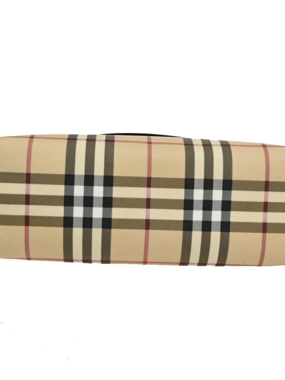 BURBERRY Nova Check Pattern Shoulder Bag PVC Leather Black Beige SHW 38KC921 - Picture 5 of 15